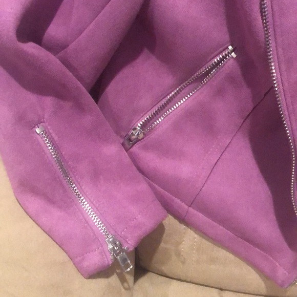 EUC Torrid Size 1 Lavender Suede Bomber Jacket - Picture 2 of 7